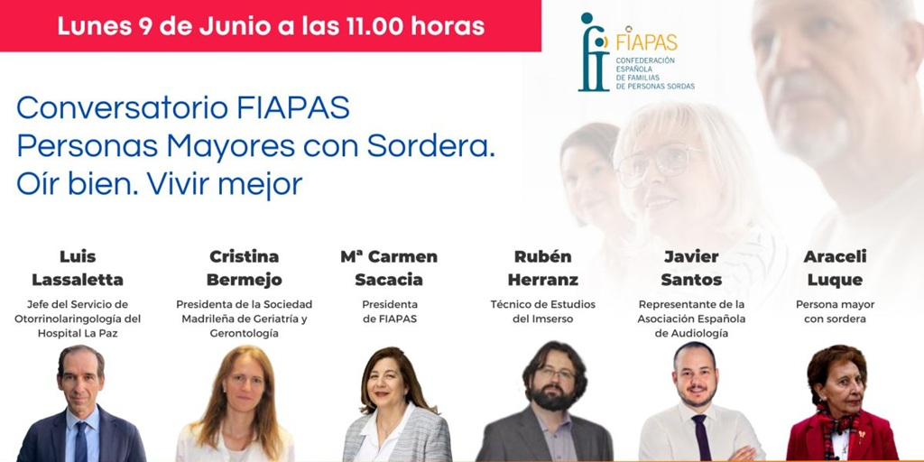 cartel del evento con los participantes nombrados en el texto