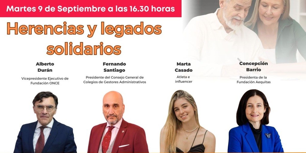 cartel del dialogo con la fecha y dia, título del evento y los participantes con sus fotos