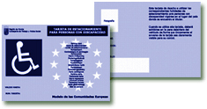 modelo de tarjeta europea de estacionamiento especial