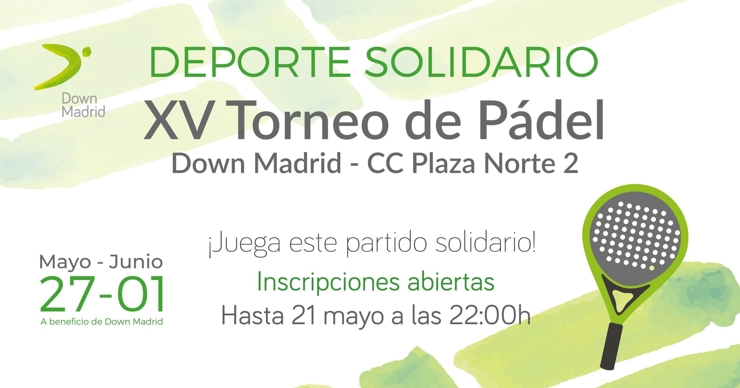 Cartel del torneo Plaza Pádel Down Madrid