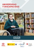 Portada del  V Estudio Universidad y Discapacidad, de Fundación Universia
