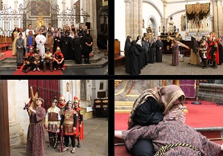 Varios momentos de la representación del Vía Crucis de la Fundación Madre de la Esperanza (Fuente: F. Madre de la Esperanza)