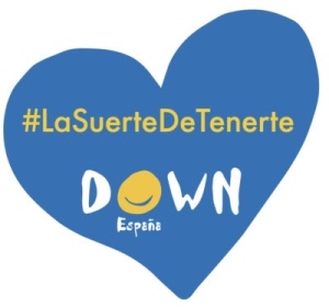 corazón azul de la campaña la suerte de tenerte down 2019