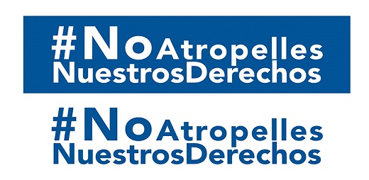 cartel con la etiqueta no atropelles nuestros derechos patinetes