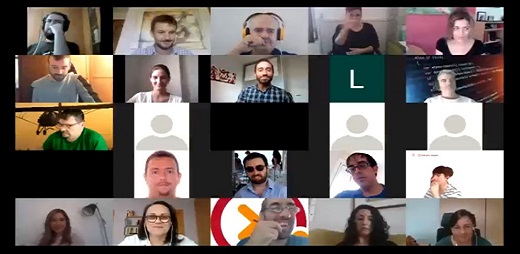 Pantallazo de la clausura del curso programadores con los participantes