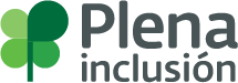 Logotipo con el texto Plena Inclusión, para la guía de lectura fácil
