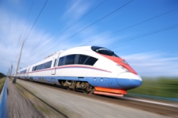 Tipos de transporte, tren en marcha