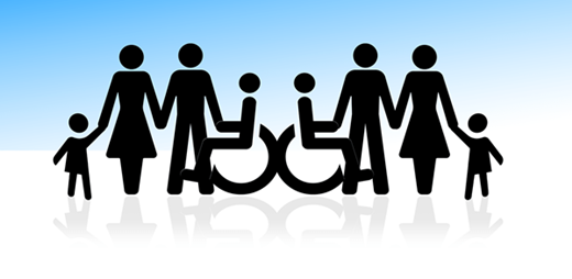 iconografía de personas con discapacidad y sus familias que el CERMI pide que se tengan en cuenta en las medidas de recuperación económica