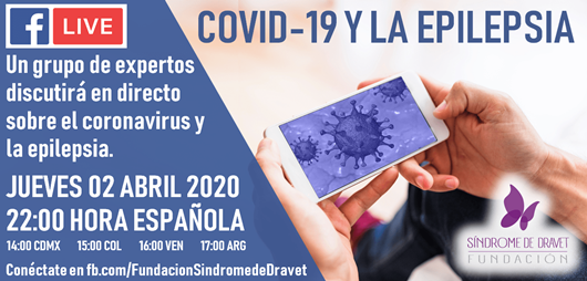 Banner del webinar Covid-19 y la epilepsia, Síndrome de Dravet