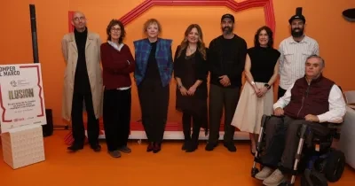 Todos lo sintegrantes del proyecto presentándolo en Arco