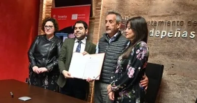 Participantes en el convenio para el fomento del empleo de las personas con discapacidad