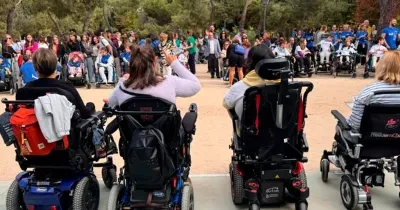Personas con parálisis cerebral en una actividad de la Confederación Aspace