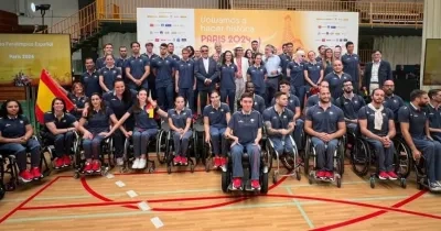 Deportistas y autoridades, en el encuentro celebrado recientemente en el CSD