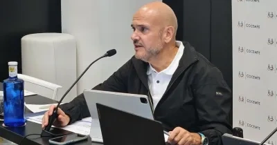 El presidente de Cocemfe, Anxo Queiruga, en un acto reciente