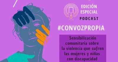 Detalle del cartel del podcast, foto de Cocemfe CyL