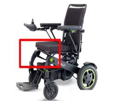 Imagen de la parte dañada de una de las sillas de ruedas eléctricas afectadas (Fuente: Aemps)