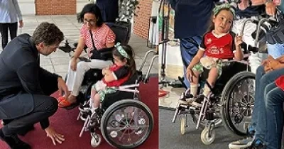 Aiuri, junto a Pau Gasol y Teresa Perales en La Moncloa (Fuente: Fundación ONCE)