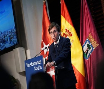 Almeida durante la presentación del acto ‘Transformamos Madrid’ (Fuente: Ayuntamiento de Madrid)