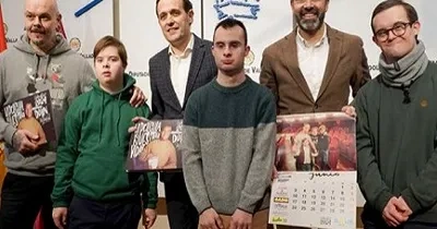 Momento de la presentación del calendario solidario de la Asociación Síndrome de Down de Valladolid (Fuente: ICAL)