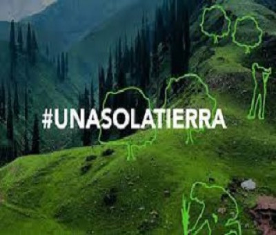 Banner del Día Mundial del Medio Ambiente, con el lema #UnaSolaTierra