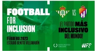 Cartel del partido "más inclusivo del mundo" (Fuente: Real Betis Balompié)