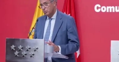 El portavoz del Ejecutivo regional, Enrique Ossorio, en la rueda de prensa (Fuente: Comunidad de Madrid)