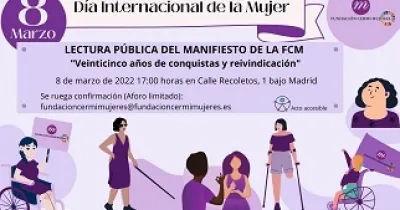 Banner sobre el Manifiesto con motivo del Día Internacional de la Mujer de la Fundación CERMI Mujeres (FCM)