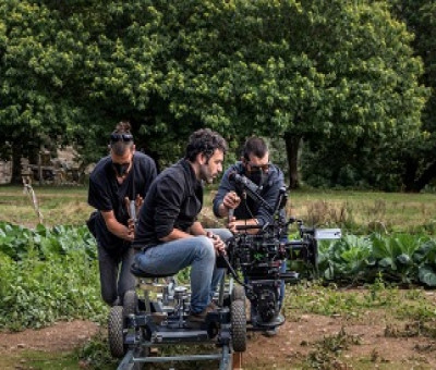 Rodrigo Sorogoyen, durante el rodaje de 'As bestas', una de las películas con sello de accesibilidad (Fuente: Academia de Cine)