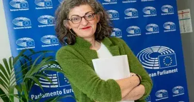 La eurodiputada Maite Pagazurtundua en el Parlamento Europeo (Fuente: Ciudadanos Europa)