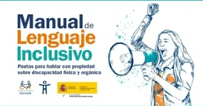 Banner del ‘Manual de Lenguaje Inclusivo’ de Cocemfe, para referirse a las personas con discapacidad