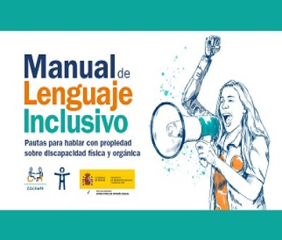 Banner del ‘Manual de Lenguaje Inclusivo’ de Cocemfe, para referirse a las personas con discapacidad