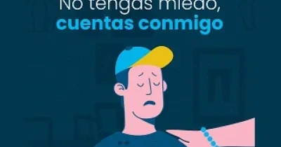 Detalle de la portada del cuento familiar titulado "No tengas miedo, cuentas conmigo", de la Asociación Convives con Espasticidad