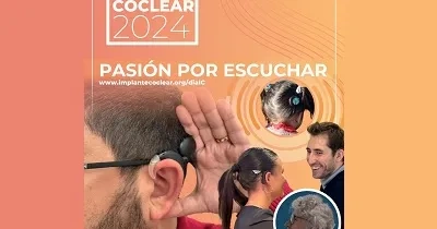 Banner del Día Internacional del Implante Coclear - Semana de la Audición de la Federación AICE, con el lema PASIÓN POR ESCUCHAR
