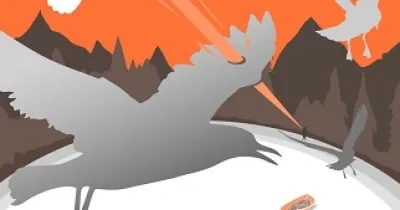 Detalle del cartel de 'El lago de las gaviotas' (Foto del grupo La Luciérnaga/ONCE)