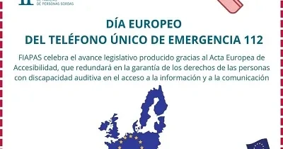 Banner del Día Europeo del Teléfono Único de Emergencia 112 (Fuente: FIAPAS)