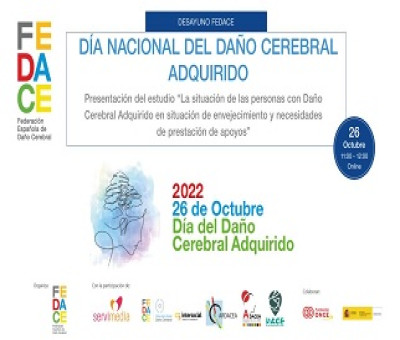 Banner del diálogo de Fedace, con motivo del Día Nacional del Daño Cerebral Adquirido