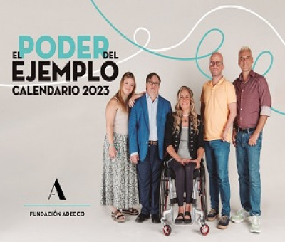 Banner y portada del calendario 2023 de Fundación Adecco para promover la inclusión laboral