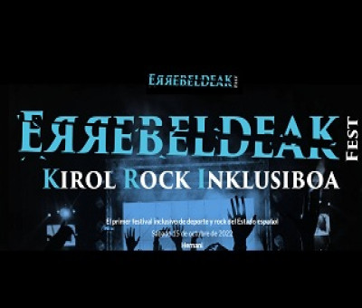 Banner del Errebeldeak FEST Kirol Rock Inclusivoak