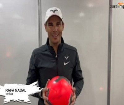 Rafa Nadal durante su intervención en el vídeo (Fuente: Comité Paralímpico Español)