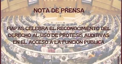 Banner del Pleno del Congreso de los Diputados reunido en el Senado donde se ha convalidado el Real Decreto-Ley 6/2023 (Fuente: FIAPAS)