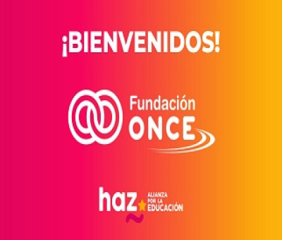 Banner de la adhesión de Fundación ONCE a HAZ, Alianza por la Educación