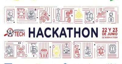 Banner del Hackathon de Accessibilitech, organizado por Fundación ONCE y Digital Europe