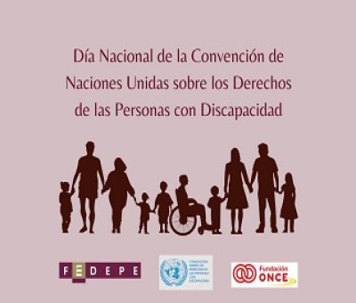Banner de la Día Nacional de la Convención de Naciones Unidas sobre los Derechos de las Personas con Discapacidad de Fedepe y Fundación ONCE