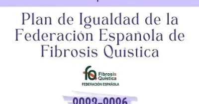 Banner sobre el Plan de Igualdad de la Federación Española de Fibrosis Quística 2023-2026