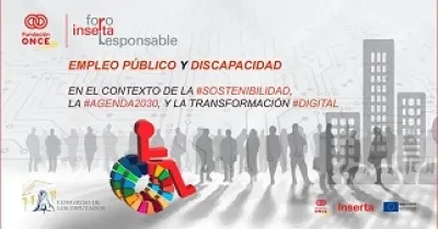 Cartel del evento de Foro Inserta Empleo Público en el Congreso de los Diputados (Fuente: Fundación ONCE)