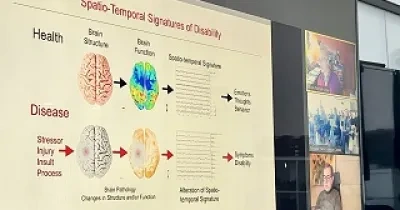 Ponentes durante la charla de neurociencias