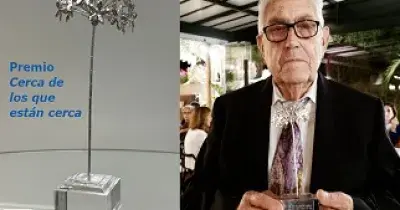 Los ganadores de la primera edición de los Premios Cerca 2022, la Federación de Jubilados y Pensionistas de Soria y su asociación de mayores San Miguel de Langa de Duero, con su proyecto Langa Dinámica (Fuente: Fundación Notariado)