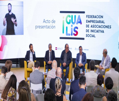 Momento de la presentación de Igualis con las intervención de José Luis Martínez Donoso (Fuente: Jorge Villa/Servimedia)
