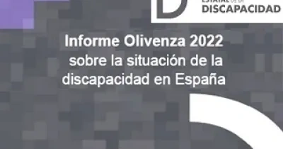 Banner del Informe Olivenza 2022 sobre la situación de la discapacidad en España, del Observatorio Estatal de la Discapacidad (OED)