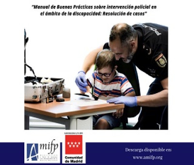 Banner del Manual de Buenas Prácticas sobre intervención policial en el ámbito de la discapacidad: Resolución de casos